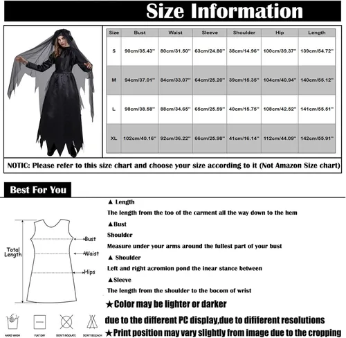 Vista 2 de Vestido de Halloween para mujer, disfraz de invierno, vestido de bata de bruja para cosplay