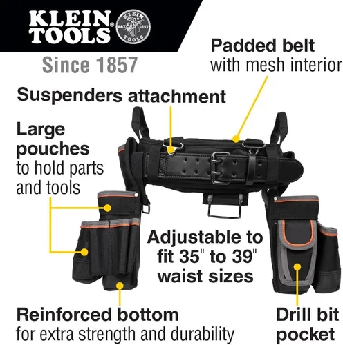 Vista 2 de Klein Tools - 55427 Tradesman Pro cinturón herramienta de electricista, mediano