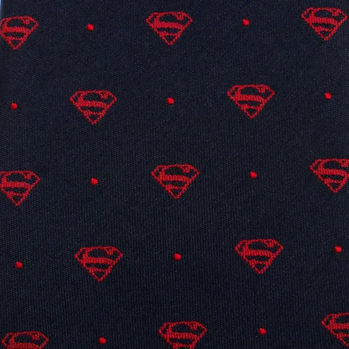 Vista 5 de Corbata Superman Shield Azul Marino y Rojo, marino