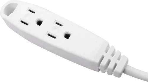 Vista 2 de SureSave - Cable de extensión de 30 pies Cable de extensión blanco resistente de 3 clavijas con conexión a tierra para interiores Listado UL