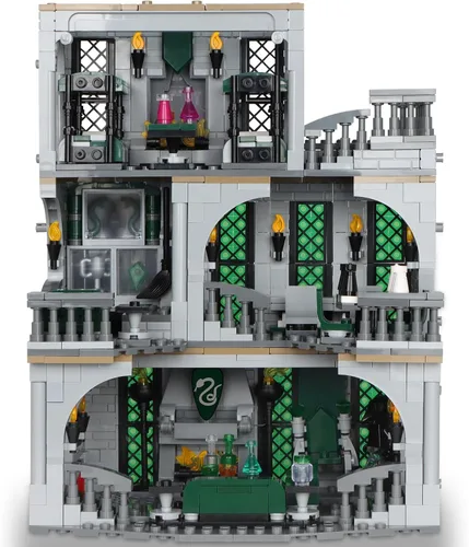 Vista 4 de Vziimo - Set de construcción de sala común y dormitorio, kit de modelo de casa MOC Slthrin de la película, idea coleccionable de regalo de Hary
