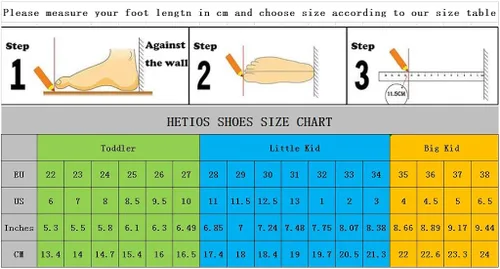 Vista 3 de Hetios Zapatos deportivos para correr para niñas, zapatos de tacón alto, zapatos deportivos para niños (niños pequeñosniños grandes)