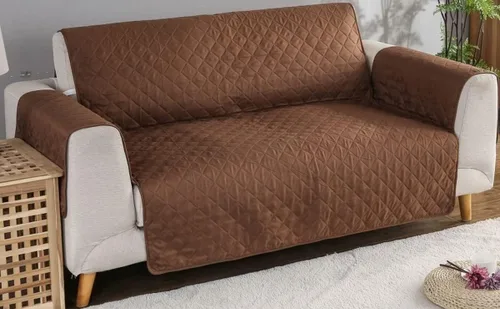 Vista 6 de Fundas para sofá de 3 plazas y 2 plazas y 1 plaza, funda de sofá reversible, funda acolchada ajustable para sofá, protectores impermeables