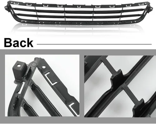 Vista 4 de CHEDA Rejilla inferior del radiador delantero, compatible con Ford Fusion/Mondeo 2013-2016, montaje de rejilla negra de parachoques