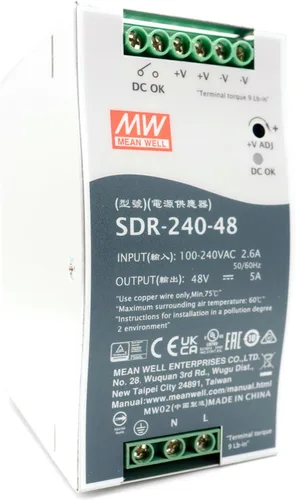 Vista 13 de Mean Well EDR-120-24 CA/CD 24V 5A 120W Fuente de alimentación industrial básica de carril DIN de salida única Provista por KAINSC Products