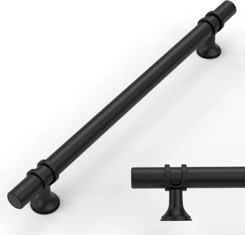Vista 27 de Amerdeco ZH0050 - Paquete de 10 pomos de bronce champán para gabinetes, barra en T de 2 pulgadas, manijas de gabinete de cocina, manijas