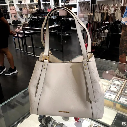 Vista 8 de Michael Kors Alto Bolso de mano grande de cuero granulado