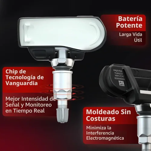 Vista 3 de Marsflex Sensor TPMS compatible con Mercedes Benz SMART AMG Freightliner Sprinter 433MHz 4pcs, sistema de monitoreo de presión de neumáticos