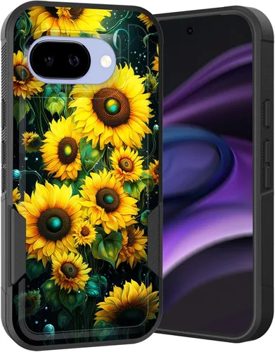 Vista 171 de Funda para Pixel 6A, Híbrida de Doble Capa de Servicio Pesado Resistente a Prueba de Golpes PC Duro + Funda Protectora de Silicona Suave para Google