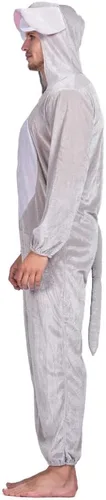 Vista 4 de Snailify Disfraz de elefante para adultos, disfraz de elefante sin género, pijama multicolor, Multi colorido