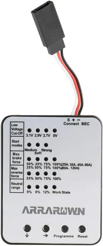 Vista 9 de Surpass Hobby ESC Tarjeta de programación RC Car Controlador electrónico de velocidad LED Tarjeta de programa solo compatible con Supass Hobby Negro