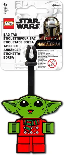 Vista 6 de Lego Star Wars - Etiqueta de silicona para equipaje – Holiday Grogu (53351), dije para bolsa, etiqueta de regalo, para viajes, maleta, mochila