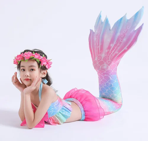 Vista 5 de Kokowaii - Sofisticado traje de baño con cola de sirena para niñas