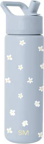 Vista 33 de Simple Modern botella de agua con tapa con pajita, termo de acero inoxidable con aislamiento al vacío, reutilizable, sin BPA, sin fugas