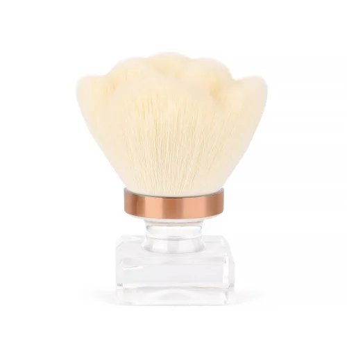 Vista 11 de KADS Cepillo para polvo de uñas, cepillo de maquillaje con forma de flor, base de cristal, cepillo de limpieza de uñas, herramienta de cepillo