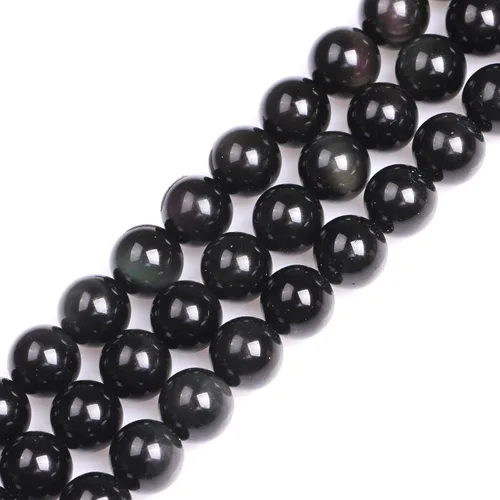 Vista 84 de GEM-Inside - 95 cuentas AA color morado oscuro de amatista de 15 pulgadas por hebra con agujero, piedras preciosas naturales y cuentas de cristal