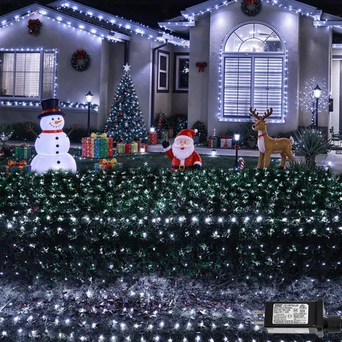 Vista 13 de 360 luces LED de red azul y blanco