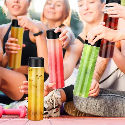 Vista 7 de Lallisa - 24 botellas sensoriales vacías de 13.5 onzas con tapas, botella de plástico transparente