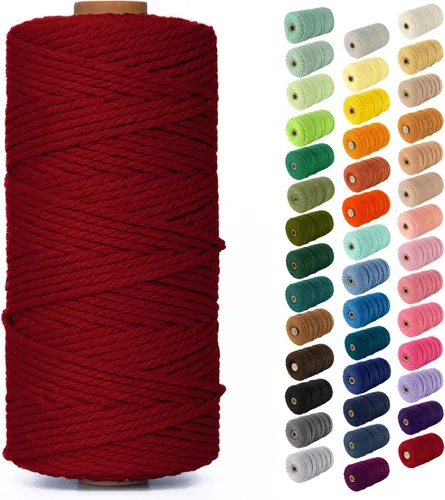 Vista 104 de Nook Theory Hilo de macramé de 3mm 109 yardas - Cuerda de macramé suave de 4mm, 5mm perfecta para nudos - Suministros de macramé para colgadores
