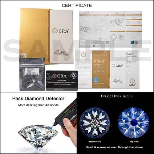 Vista 6 de Dazzlingrock - Alianza de boda curvada con 5 piedras para mujer o moissanita