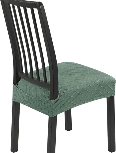 Vista 20 de SearchI Juego de 2 fundas de asiento elásticas para sillas de comedor, suaves, extraíbles y lavables, para sillas de comedor, protector de asiento