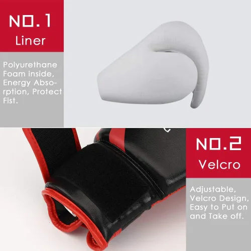 Vista 5 de Wesing - Guantes de boxeo profesionales para hombres y mujeres, guantes de boxeo para kickboxing, guantes de entrenamiento para adultos y niños