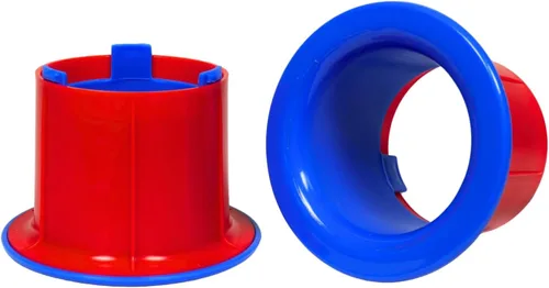 Vista 3 de Dispensador de manos de color azul oscuro para envoltura elástica, 12 a 18 pulgadas, núcleo de 3 pulgadas, 1 par