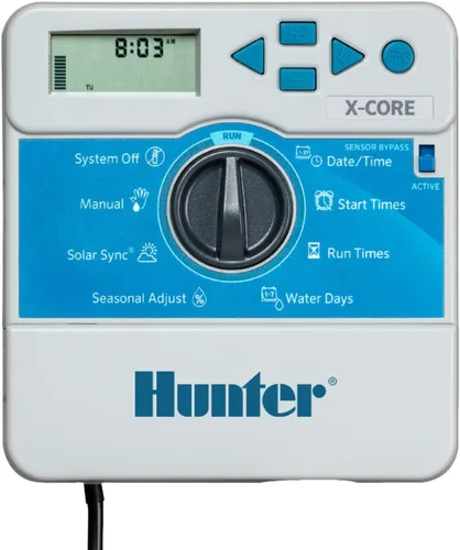 Vista 2 de Hunter XC800I X-Core Controlador de riego interior de 8 estaciones y aspersor Hunter PGP-ADJ de 3/4 pulgadas, cabezal de aspersor automático