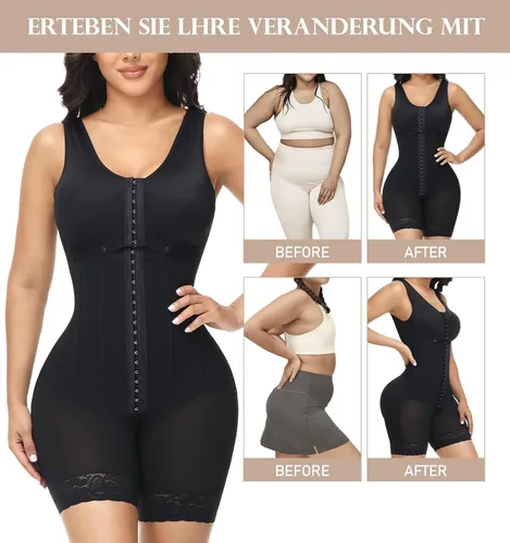 Vista 5 de M MYODRESS Fajas Colombianas Moldeadoras Shapewear Tummy Control Post Surgery Compression Garment Postpartum Full Body Shaper