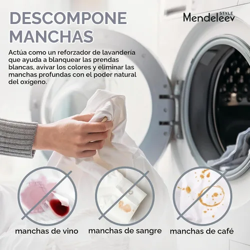 Vista 4 de Blanqueador y oxígeno de percarbonato de sodio de 2.5 libras, potenciador y limpiador de ropa
