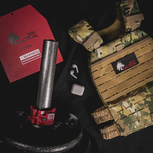Vista 7 de WOLF TACTICAL Chaleco con peso y placas de chaleco de peso (negro, 14.5 libras)