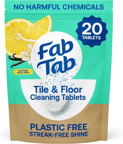 Vista 12 de Fab Tab Tabletas limpiadoras de suelos duros, tabletas solubles premedidas para suelos de madera, azulejos y vinilo. Fórmula a base de enzimas