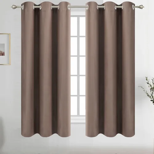 Vista 56 de Diraysid Cortinas opacas beige con ojales para dormitorio, con aislamiento térmico, cortinas de oscurecimiento de habitación, 38 x 54 pulgadas, 2