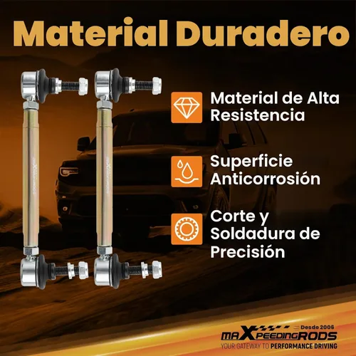 Vista 2 de maXpeedingrods Barras de Esfuerzo Laterales Ajustables Delanteras para BMW Serie 3 E36 E46 M3 E90 E91 E92 E93, Kit de Suspensión de Barras