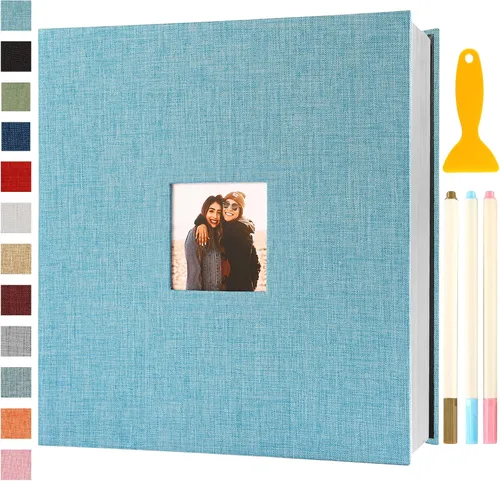Vista 28 de Álbum de fotos autoadhesivo con páginas adhesivas para manualidades, álbumes de fotos magnéticos para fotos de 4x6, 5x7, 8x10, páginas adhesivas