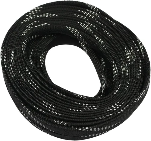Vista 22 de Funda de cable de alambre expandible PET de 30 pies (1/2 pulgada, negro)