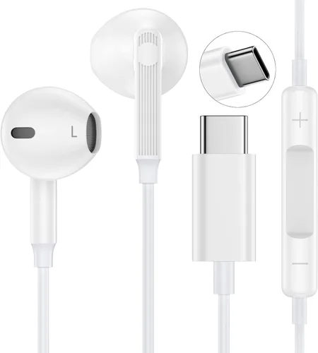 Vista 8 de Auriculares tipo C con cable USB C para Samsung Galaxy A17/A16 5G/S25 FE/S25 Ultra/S25 Plus/S24FE/S23FE/A56/A36/S22, iPhone 17/16e/16 Plus/Pro Max