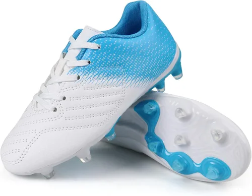 Vista 3 de Brooman - Zapatos deportivos con tacos para niños y niñas, zapatos de fútbol para usar al aire libre