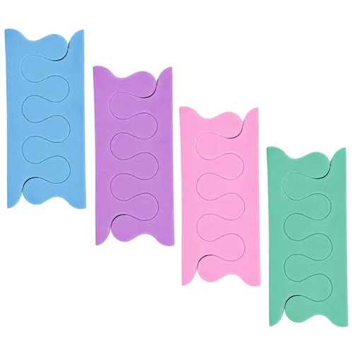 Vista 5 de PrettyClaw Separadores de dedos para pedicura, separadores de dedos de los pies, separadores de uñas de espuma suave para esmalte de uñas, 4