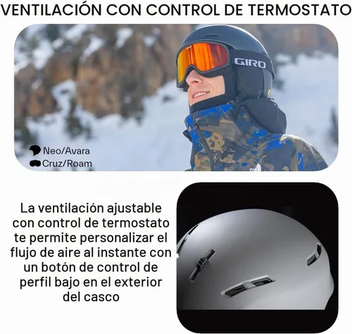 Vista 6 de Giro Neo - Casco de esquí, casco de snowboard para hombres, mujeres y jóvenes