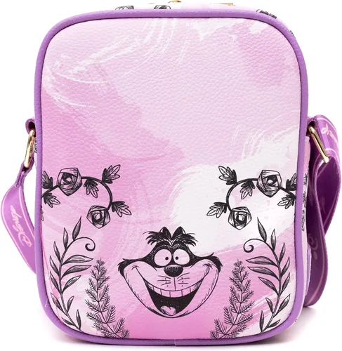 Vista 2 de Wondapop Disney Alicia en el país de las maravillas Cheshire Cat Luxe - Bolso cruzado de 8 pulgadas, Púrpura