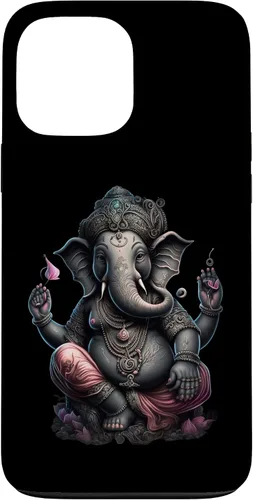 Vista 23 de iPhone 16 Dios hindú Ganesha Lotus Pose Yoga y Meditación Caso