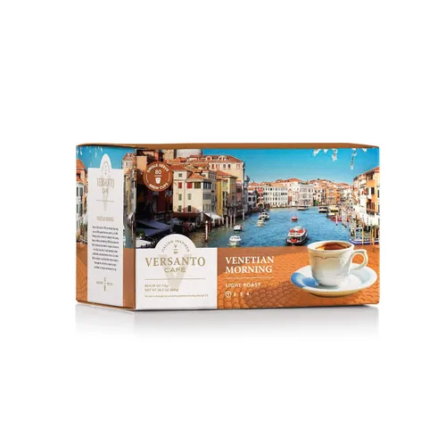 Vista 3 de Versanto Cafe Espresso italiano, tostado oscuro, 80 cápsulas K-Cup, se adapta a cafeteras de taza, 80