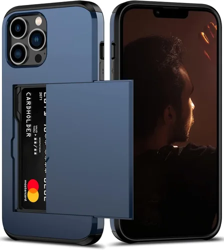 Vista 19 de Nvollnoe Funda para iPhone 11 con tarjetero resistente de protección de doble capa a prueba de golpes, ranura para tarjetas oculta, funda delgada