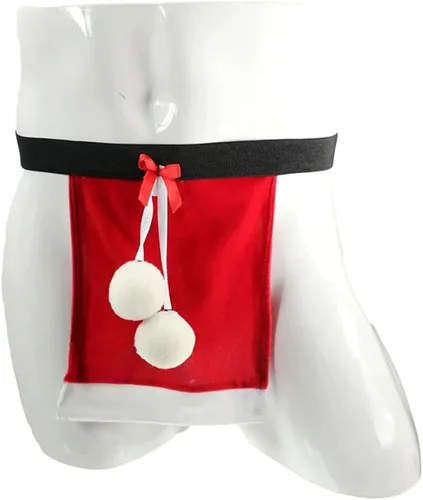 Vista 3 de 1 ONEFIT Ropa de dormir para hombre con diseño de Navidad, bragas eróticas