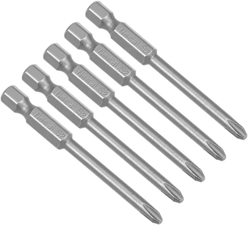 Vista 7 de uxcell 5 brocas magnéticas Phillips PH0 de 0.079 in, vástago hexagonal de 1/4 de pulgada, herramienta eléctrica S2 de 2.56 pulgadas de longitud