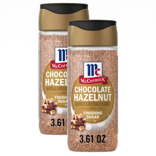 Vista 23 de McCormick Azúcar de acabado, avellana de chocolate, edición limitada, rico cacao y notas de avellana tostada, para galletas, helado, postres