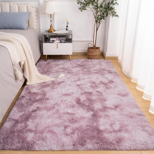 Vista 223 de Softlife Alfombra naranja para dormitorio, alfombra de felpa esponjosa para sala de estar para niñas, alfombra lanuda para niños, alfombra suave