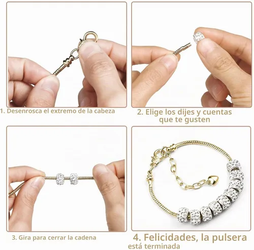 Vista 4 de 10 Piezas Cadenas de Pulsera con Dije de Cadena de Serpiente de 7.87 Pulgadas con Ayudante de Pulsera Pulsera de Serpiente Ajustable con Dije con 10