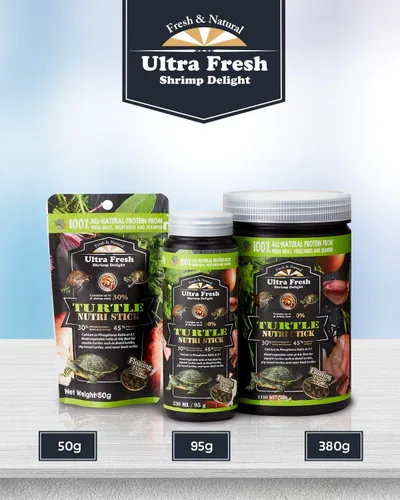 Vista 7 de Ultra Fresh - Palillo Nutritivo para Tortugas, Gamba Silvestre, Comida Acuática Enriquecida con Calcio y Vitamina D con Probióticos para Tortugas